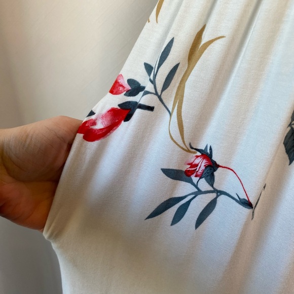 Women's Bohemian Floral Jersey Sleeveless
Racerback Maxi Summer Dress LG Pockets - Picture 6 of 16